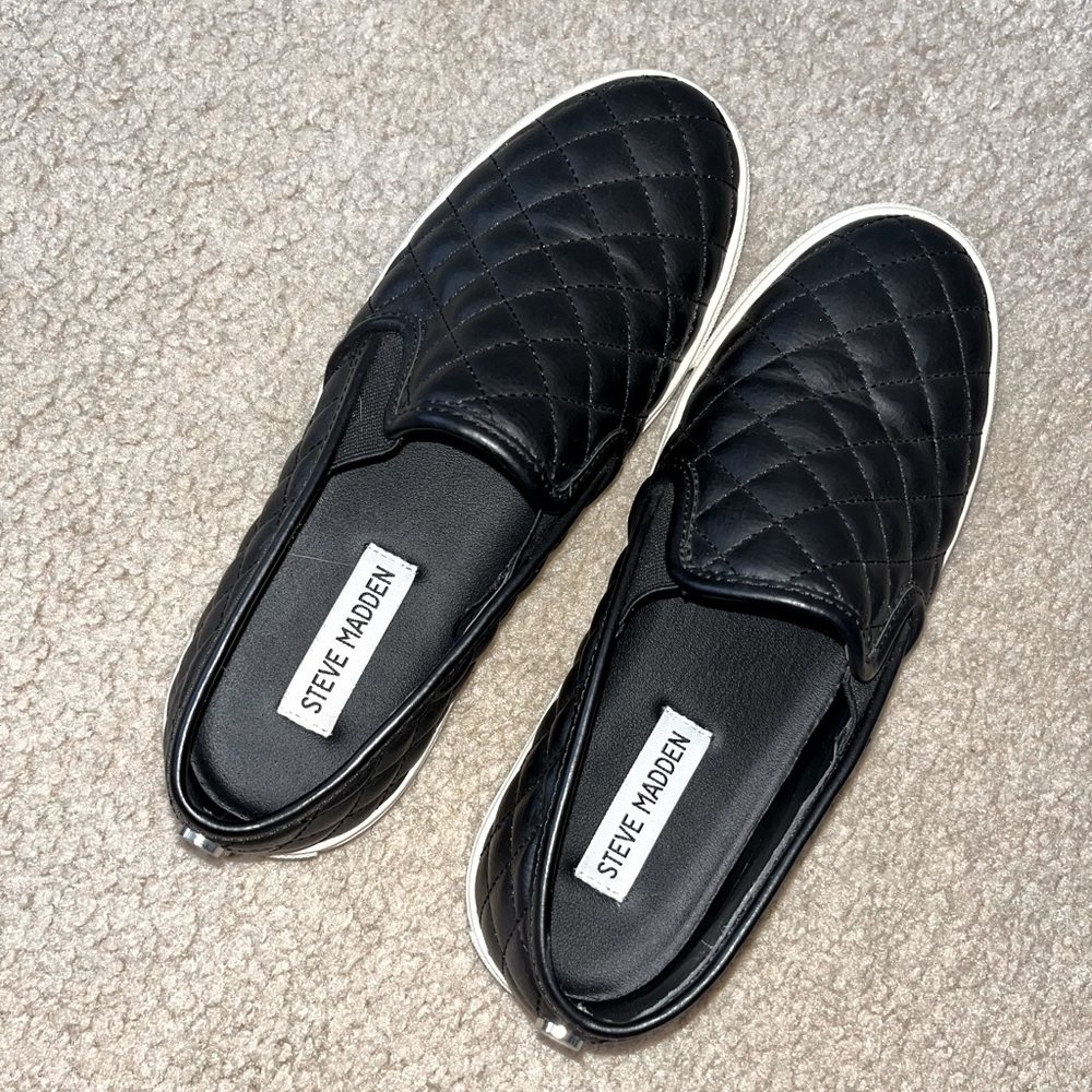 Black slip on shoes